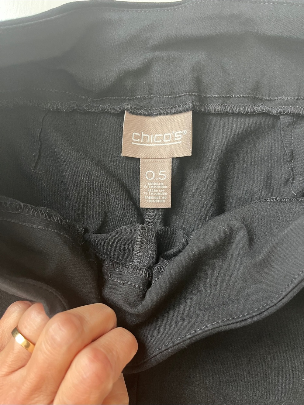 CHICO’S Straight Black Pull on Pants - Picture 3 of 5